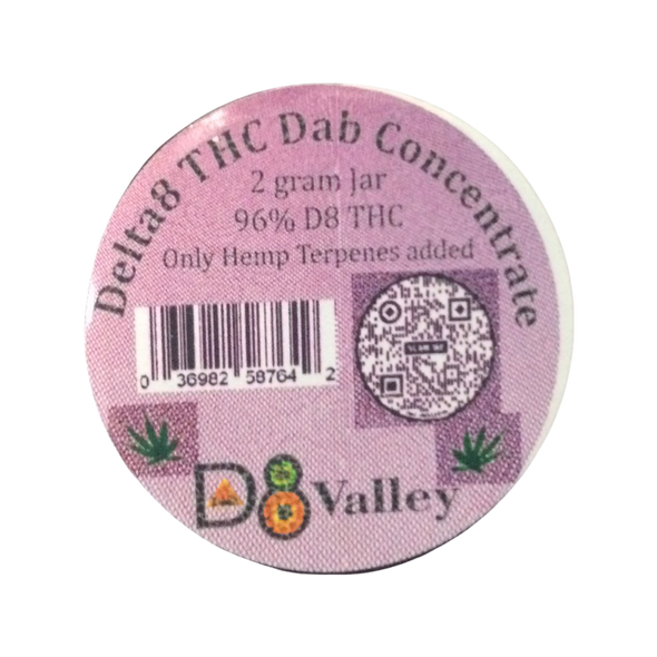 DELTA 8 THC DAB CONCENTRATE 2 GRAM JAR