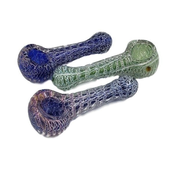 4" BUBBLE TRAP GLASS HAND PIPE - ASSORTED