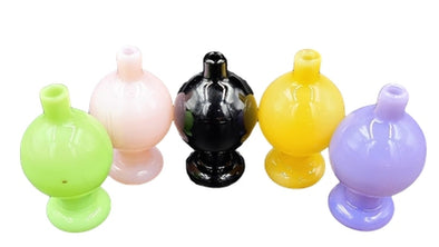 FLAT TOP PYREX BUBBLE CARB CAP - SOLID COLORS - ASSORTED