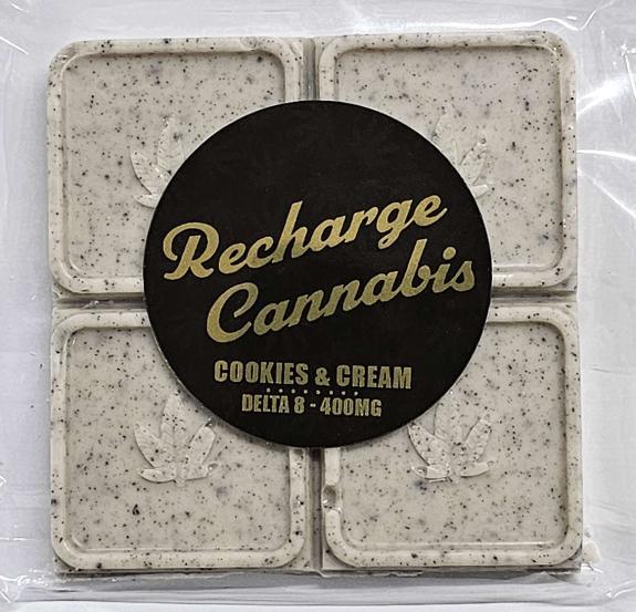 RECHARGE CANNABIS 400MG D8 CHOCOLATE - ASSORTED