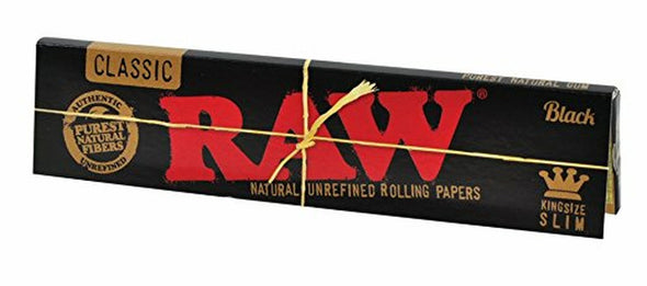 RAW CLASSIC BLACK - KING SIZE SLIM 50 PK RETAIL DISPLAY