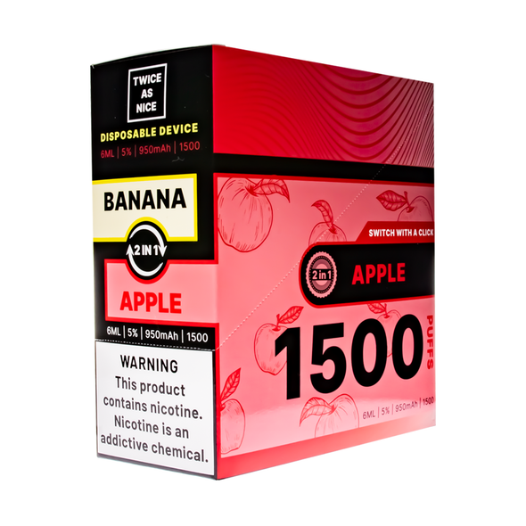 TWICE AS NICE 2-IN-1, 1500 PUFF 10 PACK