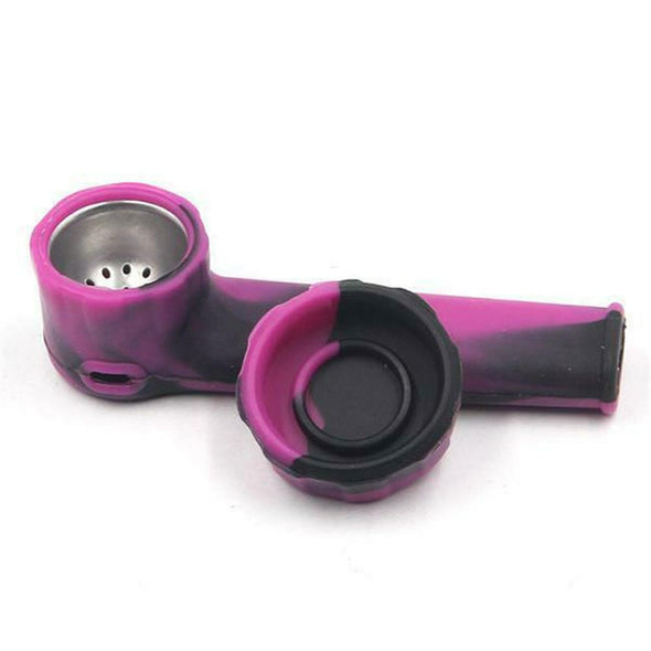 LITTLE COMPACT SILICONE HAND PIPES - ASSORTED