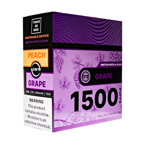 TWICE AS NICE 2-IN-1, 1500 PUFF 10 PACK